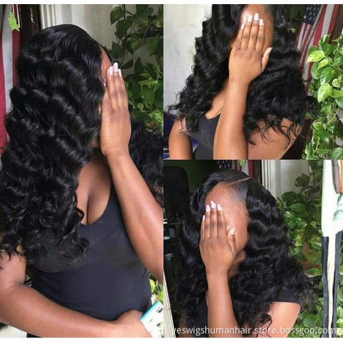 Wholesale Cheap Loose Deep Wave Raw Brazilian Virgin Natural Human Hair Lace Closure Wig Cheap Hd Full Lace Front Wig Human Hair